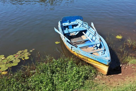 Boat in lake. Kodaikanal