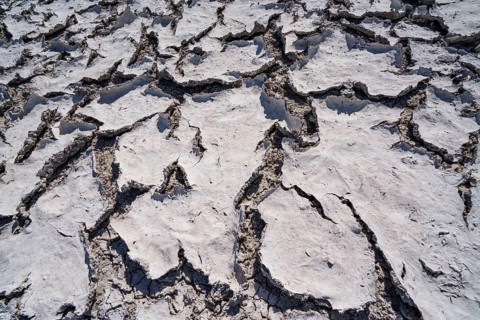 Dry river bed patterns. Swakop River