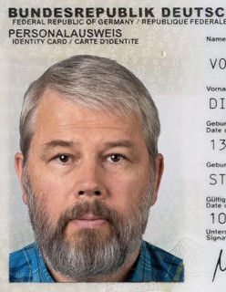 Identity card man 55 years old