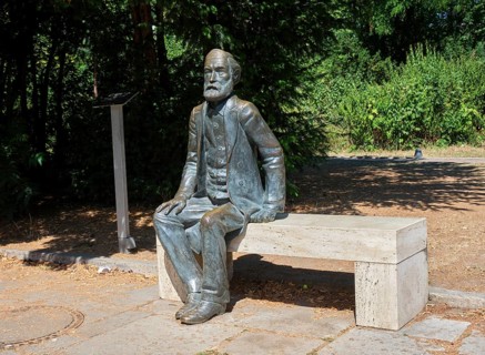 Ernst Abbe Bronze Statue by Klaus-Dieter Locke