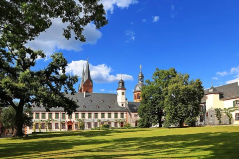 Seligenstadt Monastery with the Basilica of Seligenstadt St. Marcellinus and St. Peter. Seligenstadt
