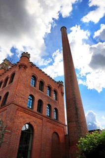 Old south house of the Loewenbrauerei in Schwaebisch Hall. Schwaebisch Hall