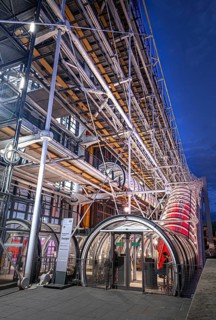 Futuristic entrance of the Centre Georges Pompidou