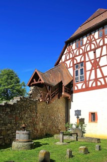 Old historic half-timbered house in Tauberbischofsheim