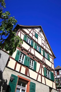 Old historic half-timbered house in Tauberbischofsheim