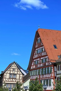Old historic half-timbered house in Tauberbischofsheim