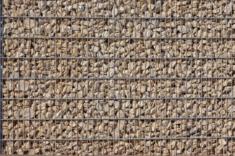 Gabion filled with stones