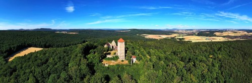 Ruin of the Lichtenburg in Ostheim vor der Roehn. Rhoen-Grabfeld. Lower Franconia