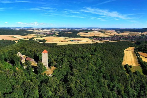 Ruin of the Lichtenburg in Ostheim vor der Roehn. Rhoen-Grabfeld. Lower Franconia
