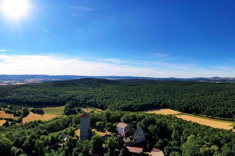 Ruin of the Lichtenburg in Ostheim vor der Roehn. Rhoen-Grabfeld. Lower Franconia