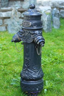Artfully designed hydrant in Zermatt. Zermatt