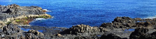 El Bufadero a hissing and spouting waterhole. La Garita
