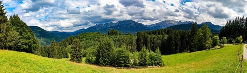 View of the Ammergau Alps from Buchenberg