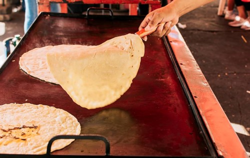Traditional handmade Nicaraguan tortillas