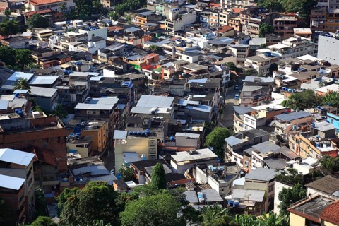 View of the favelas between Santa Teresa and Centro