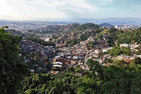 View of the favelas between Santa Teresa and Centro