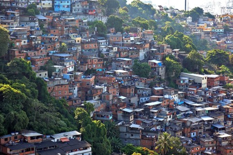 View of the favelas between Santa Teresa and Centro