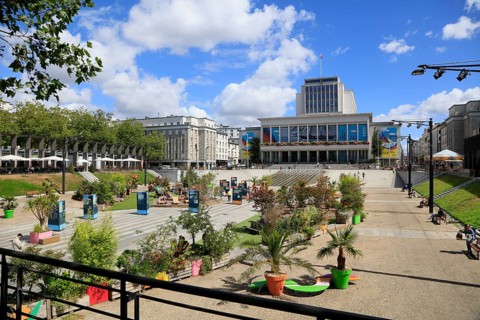 Place de la Liberte with Town Hall Mairie