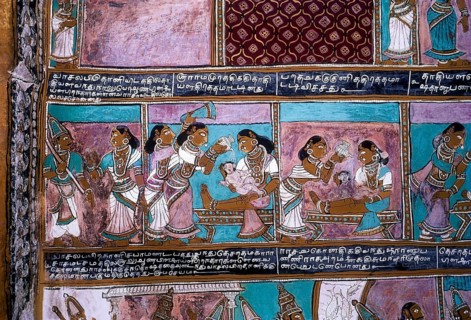 16th century Ramayana epic murals in Alagar Kovil