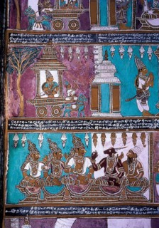 16th century Ramayana epic murals in Alagar Kovil