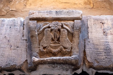 Traditional ornament of house door in Mardin