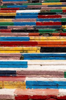 Colourful stairs in Mardin