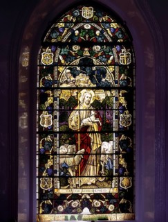 Stained Glass in St. Stephen`s Church 1830 A. D in Ooty Udhagamandalam