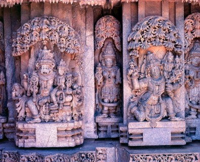 13th century Hoysala sculptures of Lakshmi