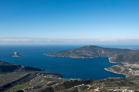 View to Kalkan district of Antalya from Bezirgan road