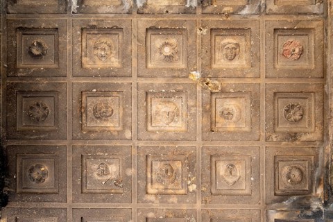 Ceiling reliefs of Sidyma Ancient Site in Mugla