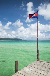Sok san pier in koh rong island cambodia