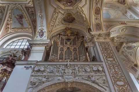 Organ loft of the Basilica St. Lorenz