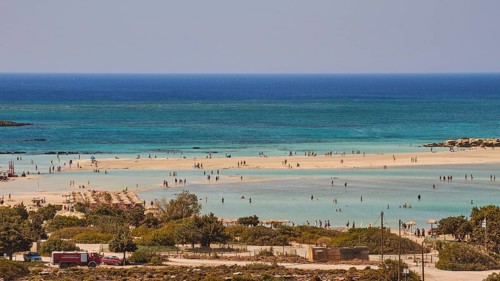 View from above on part of the lagoon
