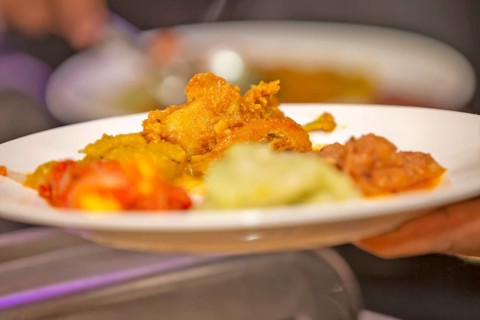 Freshly homemade curry of pumpkin