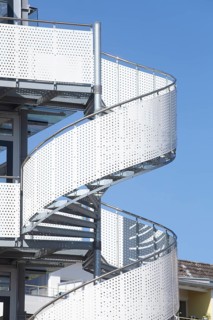 Exterior staircase on a residential building