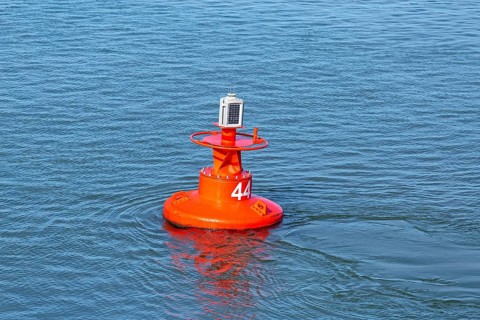 Buoy marks the shipping channel to the island of Foehr