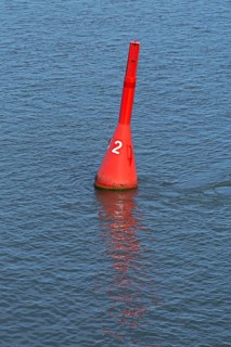 Buoy marks the shipping channel to the island of Foehr