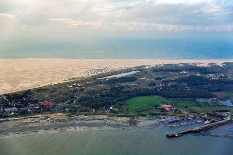 Coastline with maritime harbour
