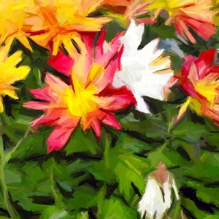 Brushstrockes abstract floral background for fashion prints