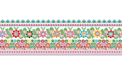Hungarian vector embroidery pattern for borders