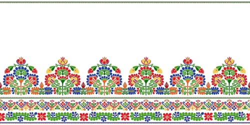 Hungarian vector embroidery pattern for borders