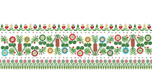 Hungarian vector embroidery pattern for borders