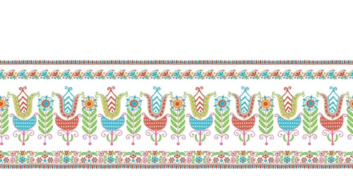 Hungarian vector embroidery pattern for borders