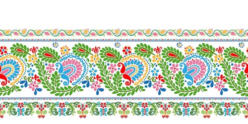Hungarian vector embroidery pattern for borders