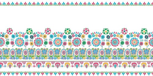 Hungarian vector embroidery pattern for borders