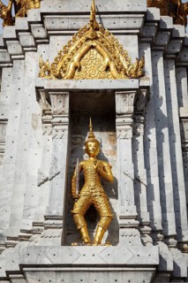 Gold guard on tower