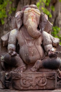 Ganesh Hindu god stone statue India