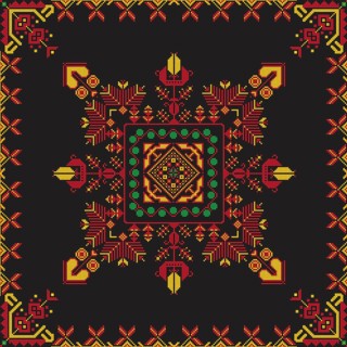 Romanian vector pattern inspired from traditional embroidery