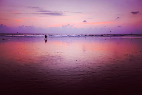 Sunset on Baga beach. Goa