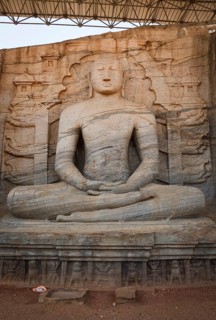 Ancient sitting Buddha image